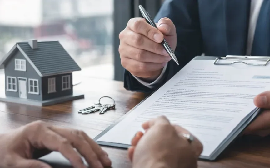 Firma di un contratto immobiliare con l'assistenza di un avvocato